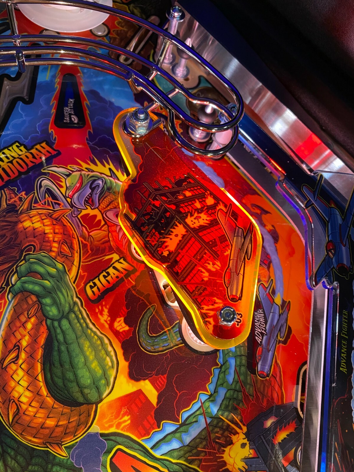 Slingshot & Return Lane Protector Set for Stern's Godzilla pinball machine
