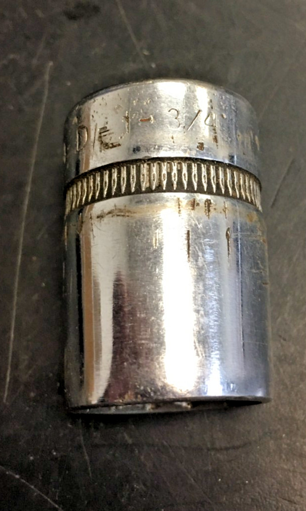 VINTAGE SOCKET, 1224-D, 1-3/4", 12 Point Shallow Socket