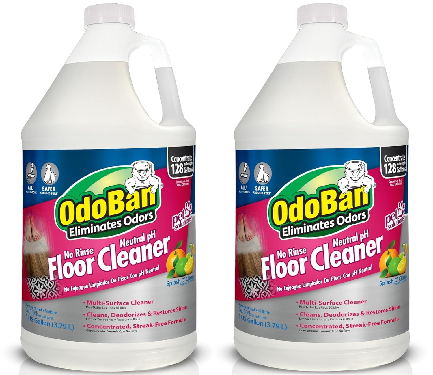 Pet Solutions NoRinse Neutral pH Floor Cleaner Concentrate,Splash O'Citrus Scent