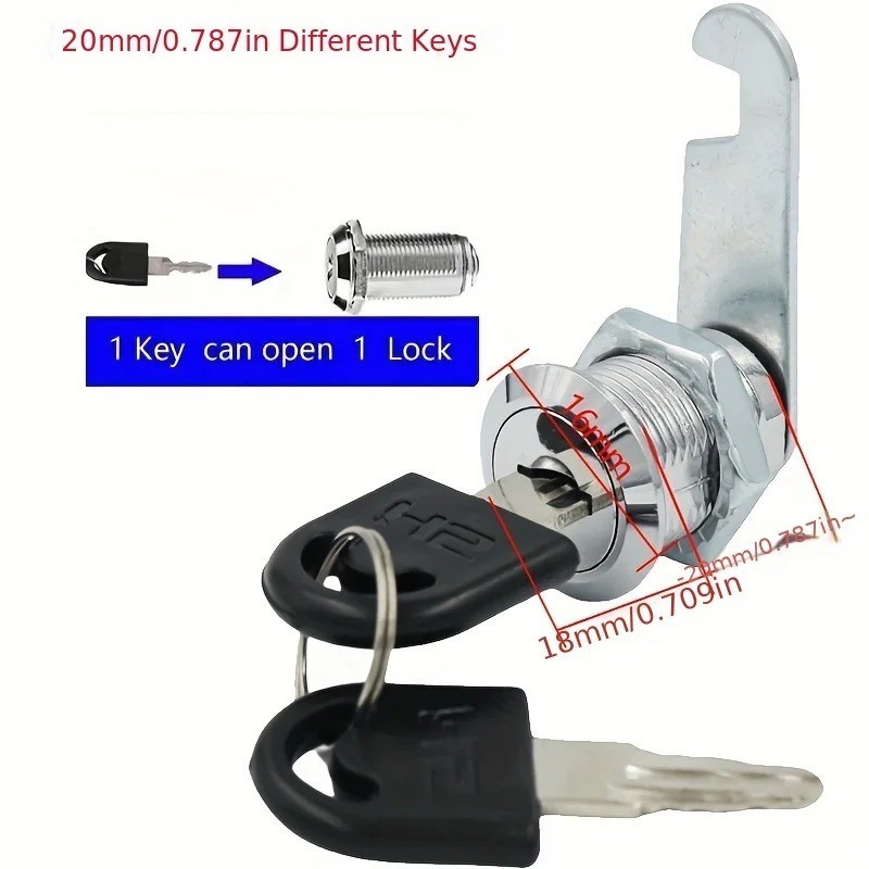 Tool Box Lock Replacement 1/2 Pack Tool Box Lock Cylinder Universal Lock 12/19