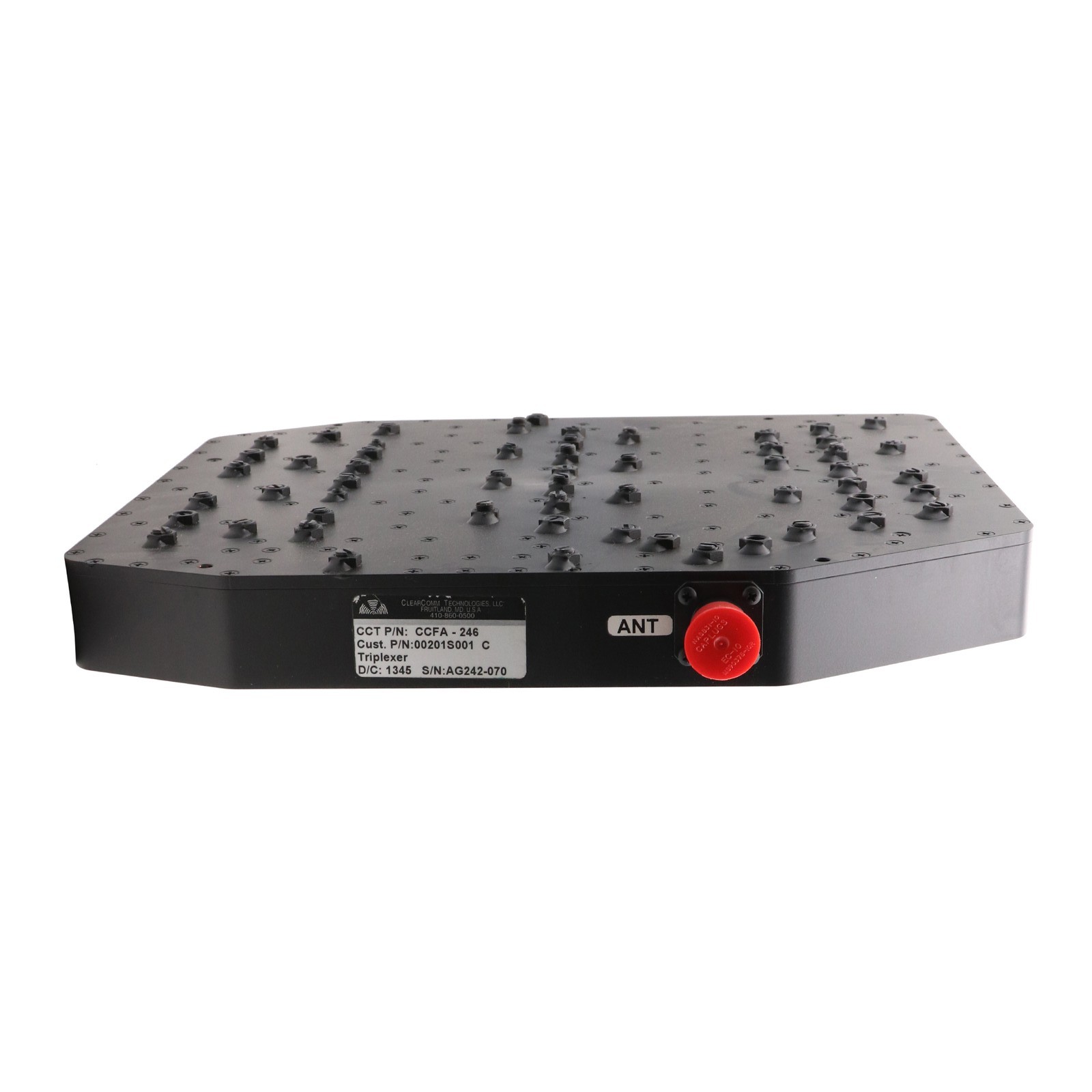 CLEARCOMM CCFA-246 RF ANTENNA TRIPLEXER MODULE, RUGGED STEEL CHASSIS, BLACK