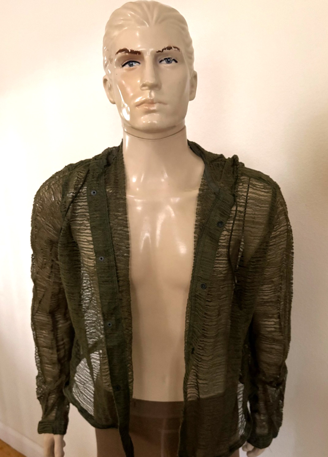NEW UNISSUED US ARMY INSECT REPELLENT NET MESH JACKET (LARGE)