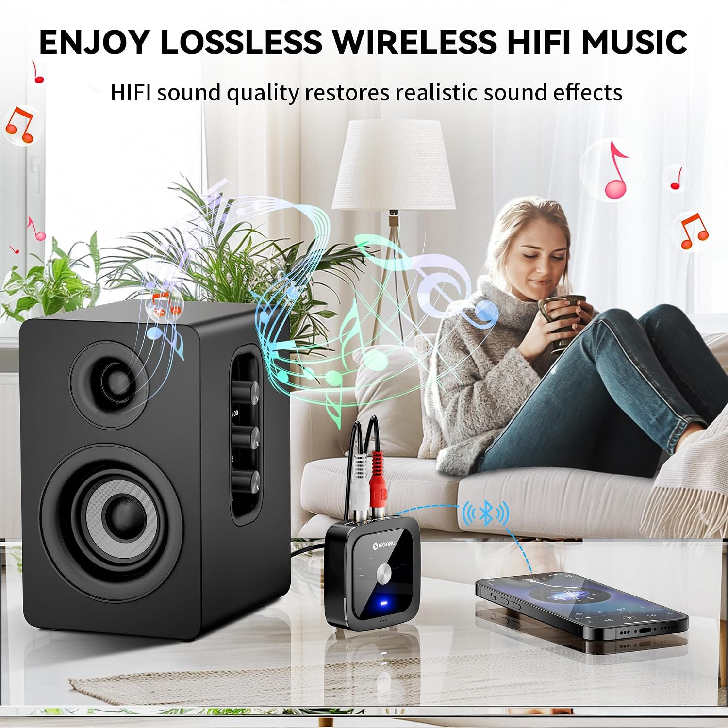 Bluetooth 6.0 Receiver, Bluetooth Adapter for Old Receiver, Low Latency, 24-Hour