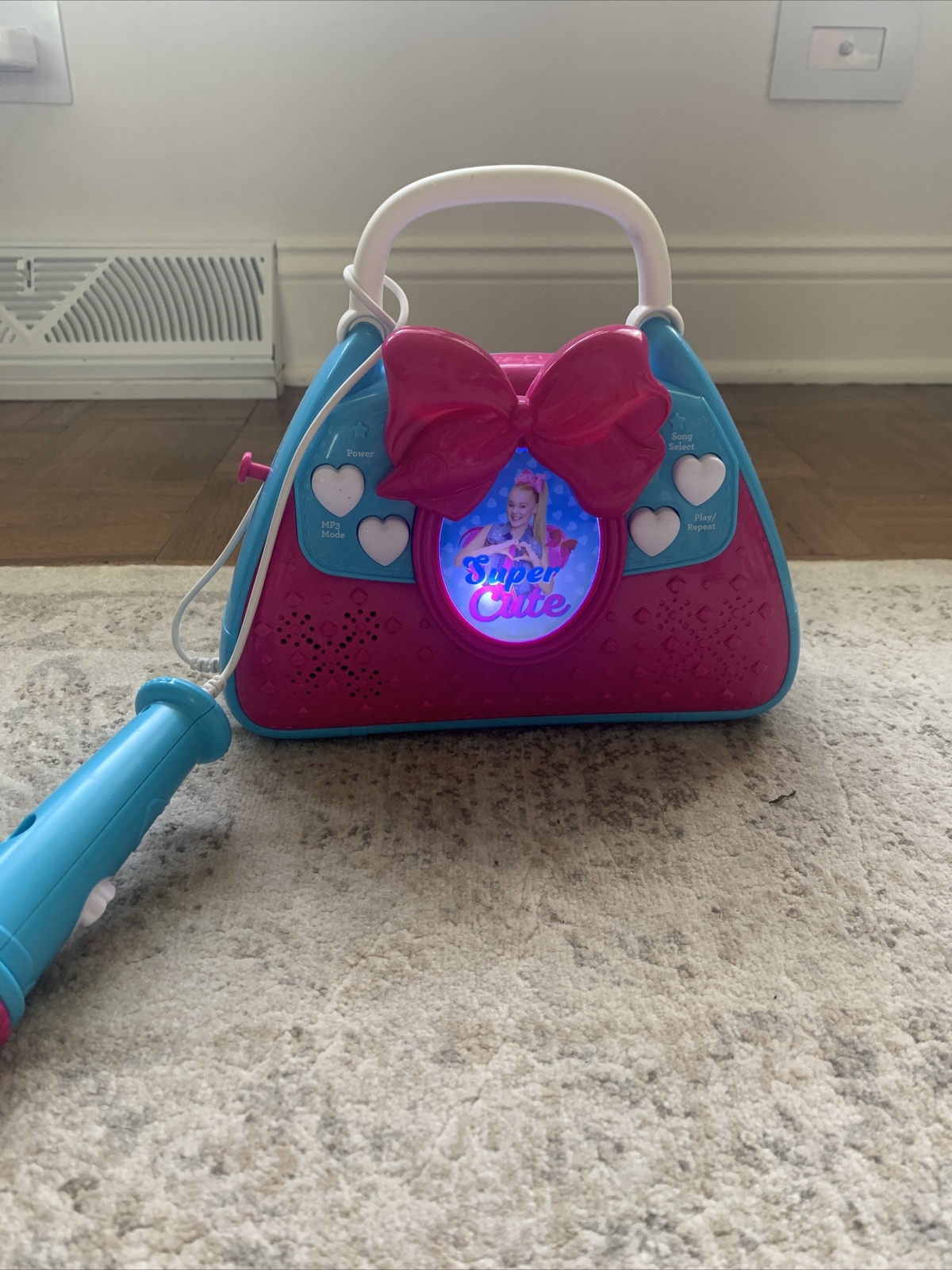 Nickelodeon JoJo Siwa Super Cute Sing Along Karaoke Machine W Microphone Boombox