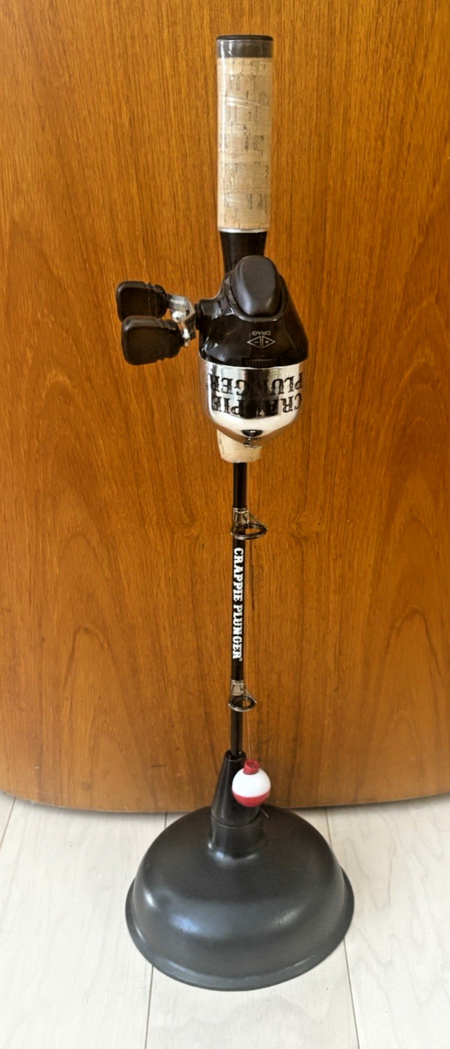 NEW Toilet Plunger Crappie Plunger Fishing Pole Novelty/ Gag  Gift For Fisherman