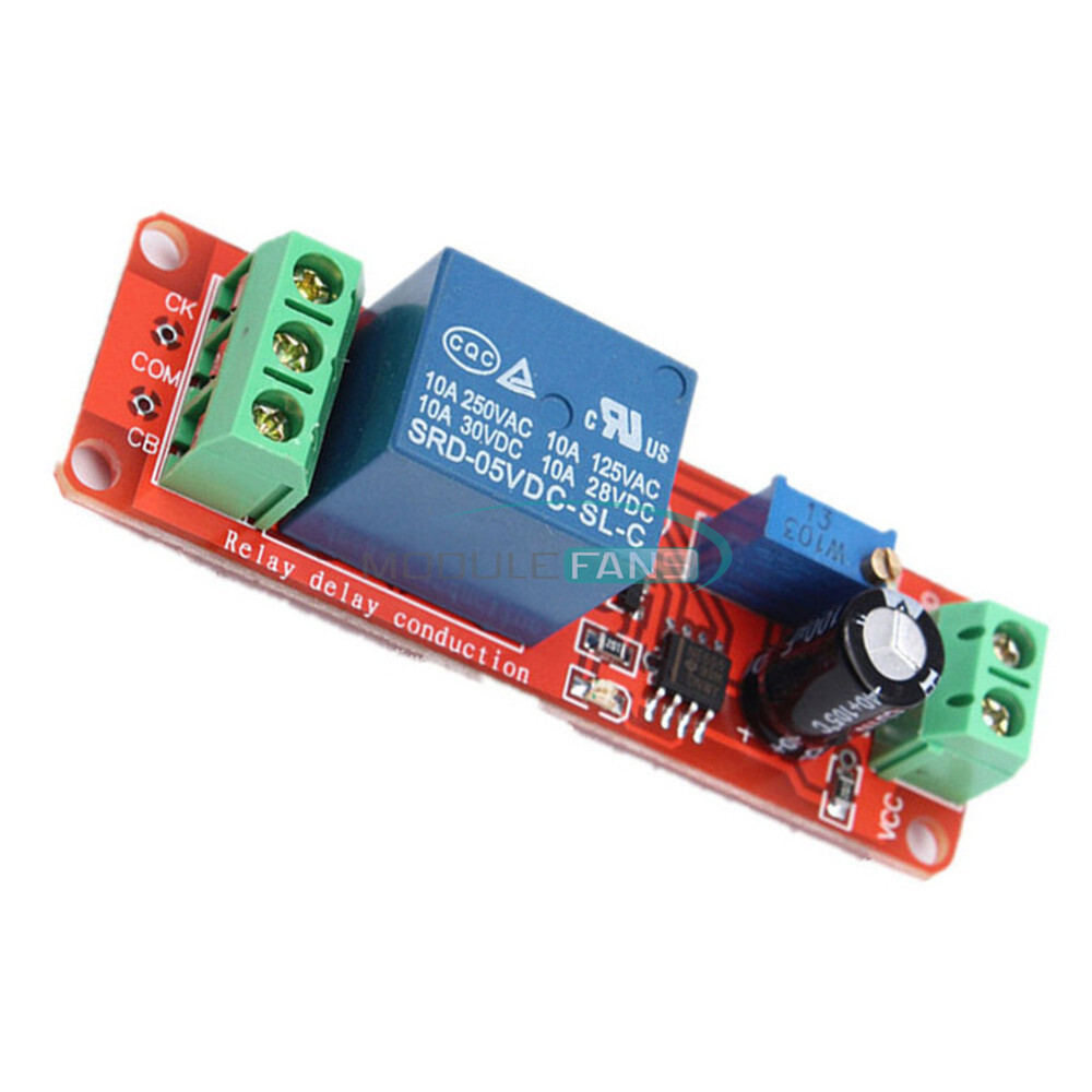 10X NE555 5VDC Conduction Delay Relay Timing Turn-on Module Timer Switch 0-10S