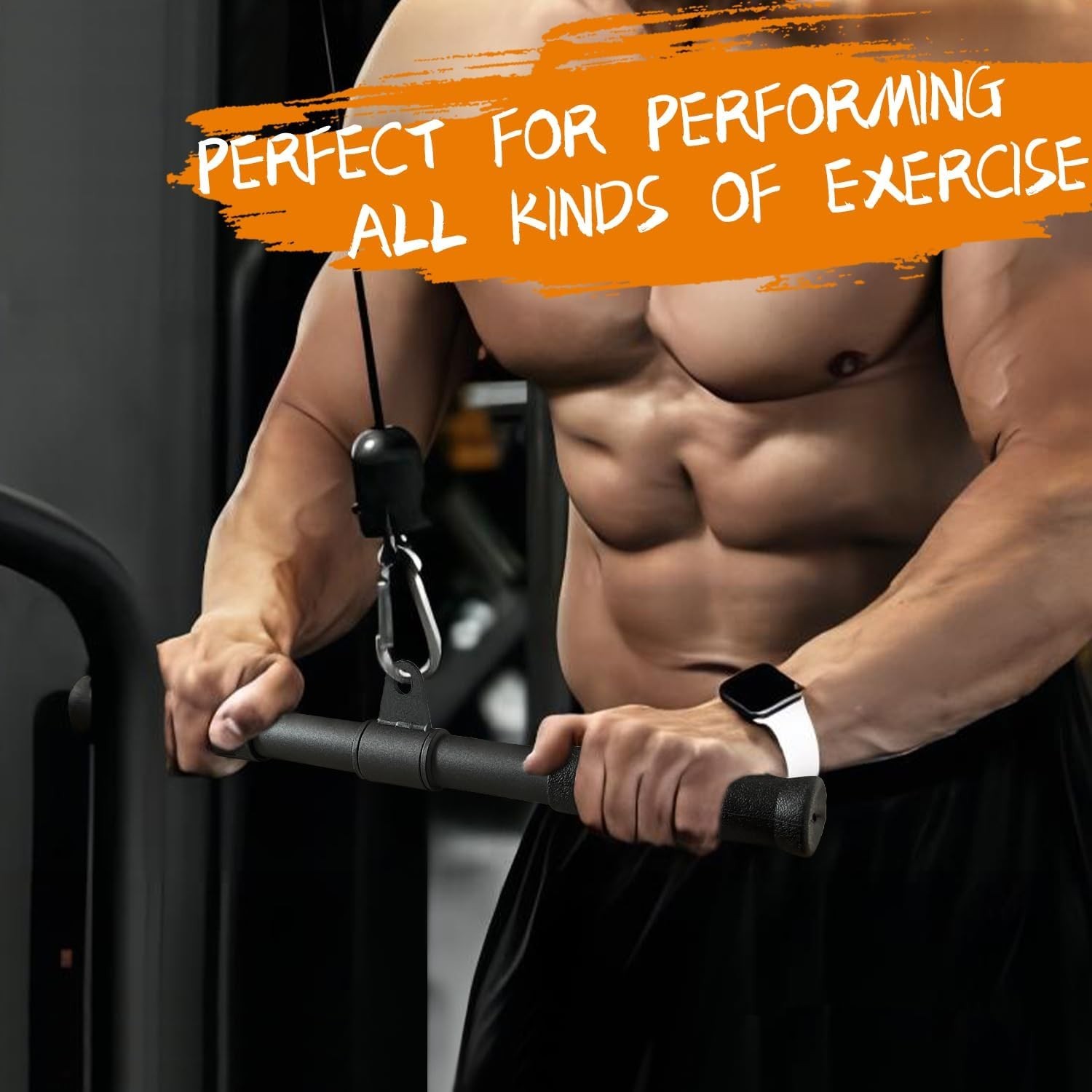 Berufexp Straight Bar, Pull Down Bar 360 Rotating, Lat Pulldown Attachments C...