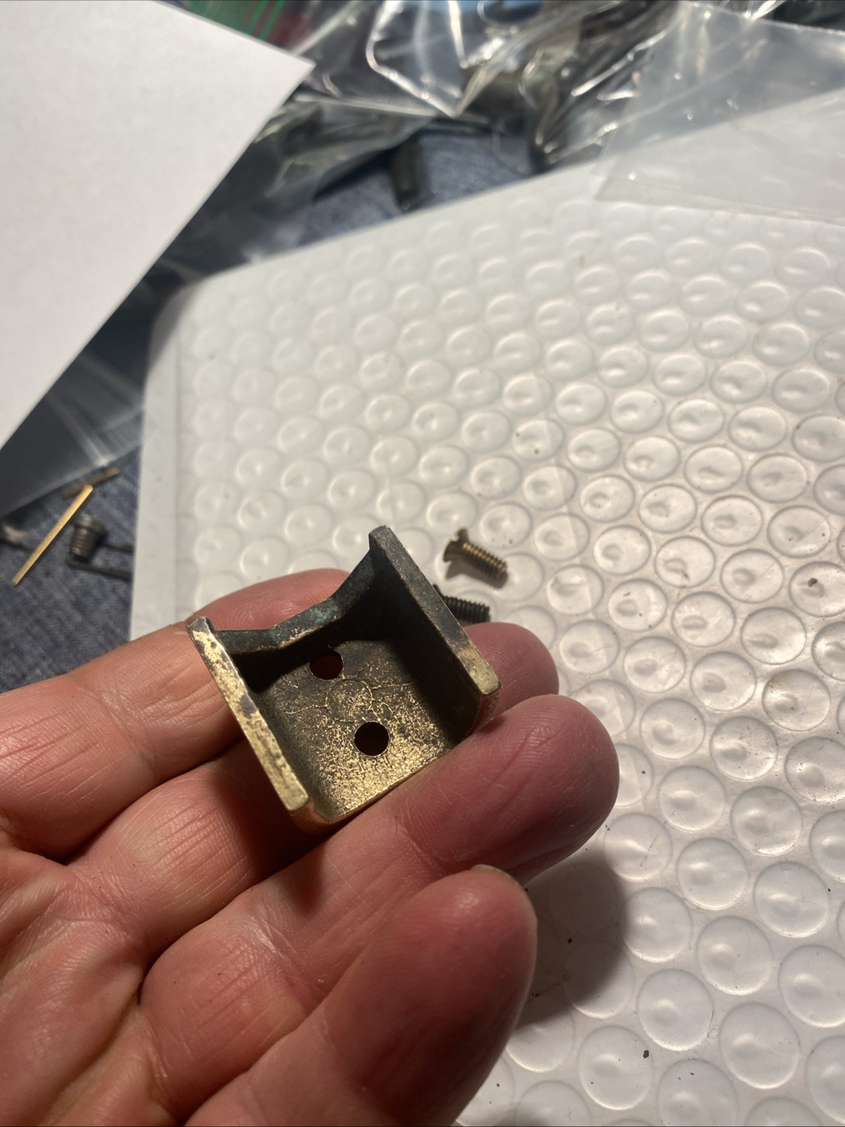 CVA Brass Nose Cap & Screws For Kentucky Rifle.