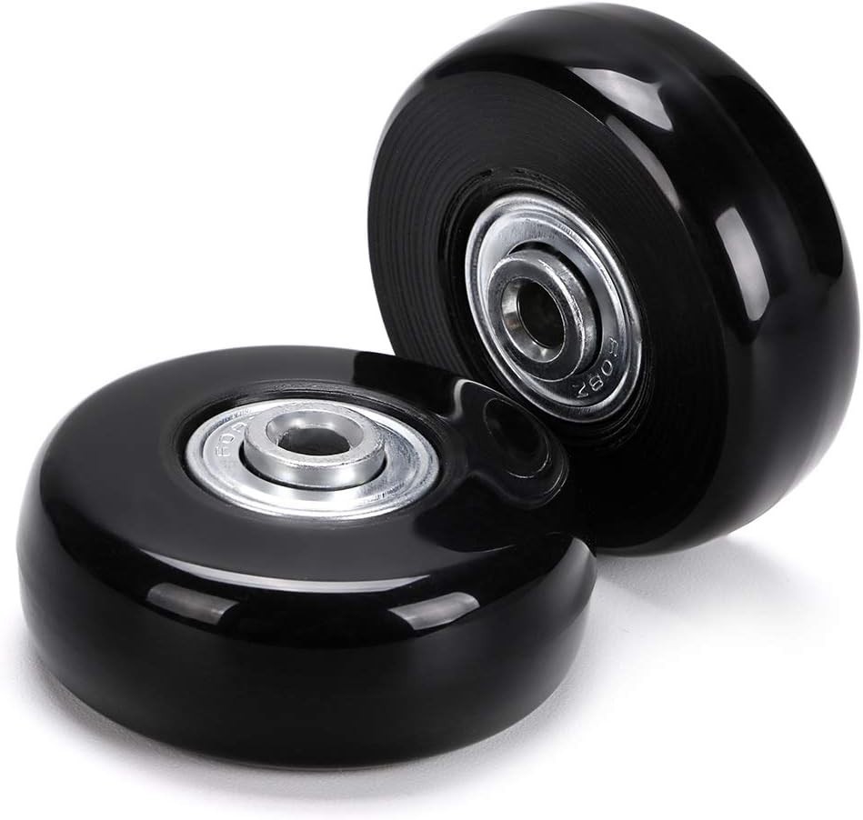 45mm x 18mm Luggage Suitcase Replacement Wheels, Rubber Swivel Caster Wheels ...