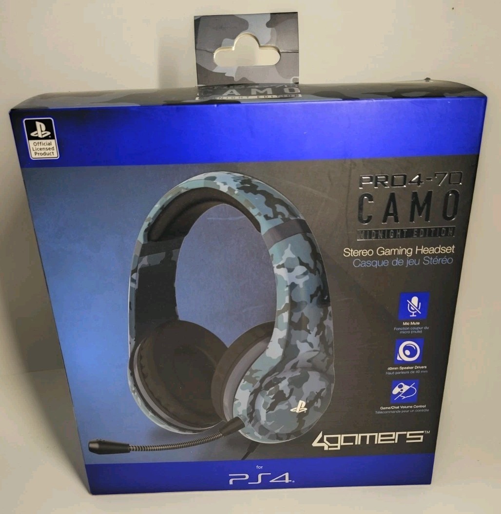 4Gamers Pro4-70 Camo Headset - PS4/PS5 Wired Headset - BRAND NEW SEALED