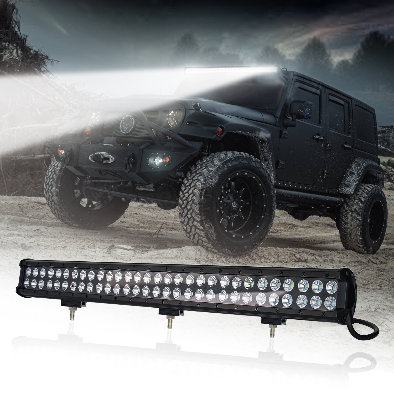 28" Inch LED Light Bar Spot Flood Offroad Work Driving Lamp 12V 24V Pickup Boat