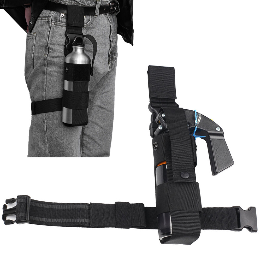 Tactical MK9 Drop Leg Holster Water Bottle Pepper Spray Pouch Holder Adjustable