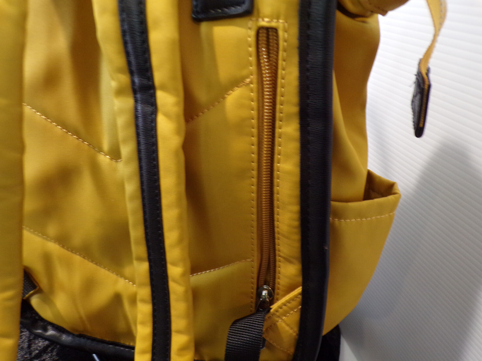 Backpack Daybag BINNARI PROJECT Yellow/Black Trim NWOT
