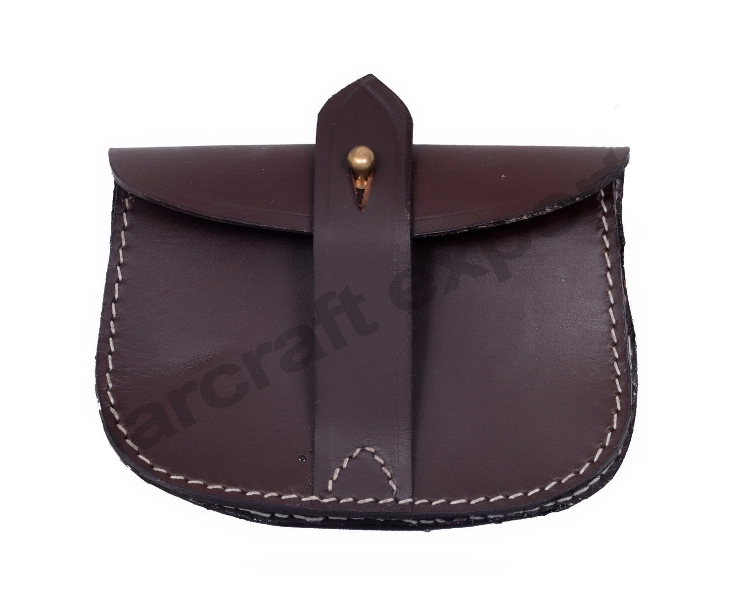 Ammo Pouch Leather for British Sam Browne Belt - Dark Brown