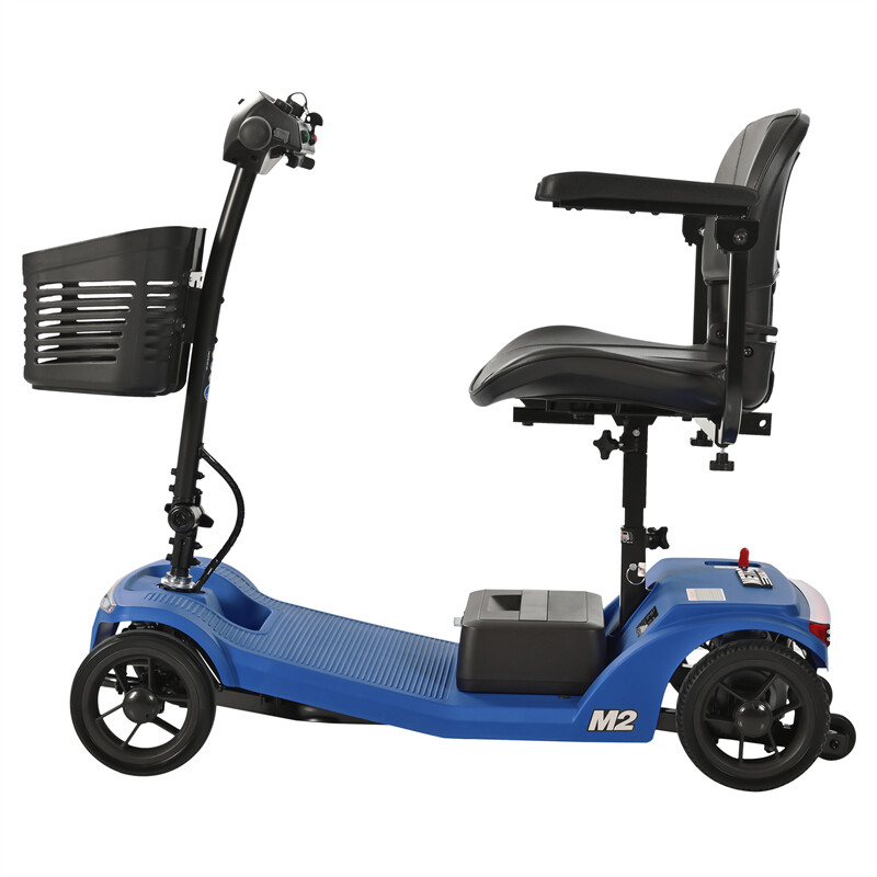 4 Wheels Foldable Mobility Scooter 20 Miles 330bs Capacity 5 MPH w/ LED Light