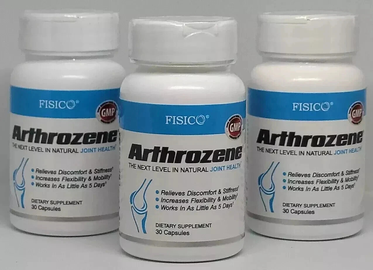 (3) Fisico Arthrozene Natural Joint Health Supplement 30 Capsules New Exp 12/26