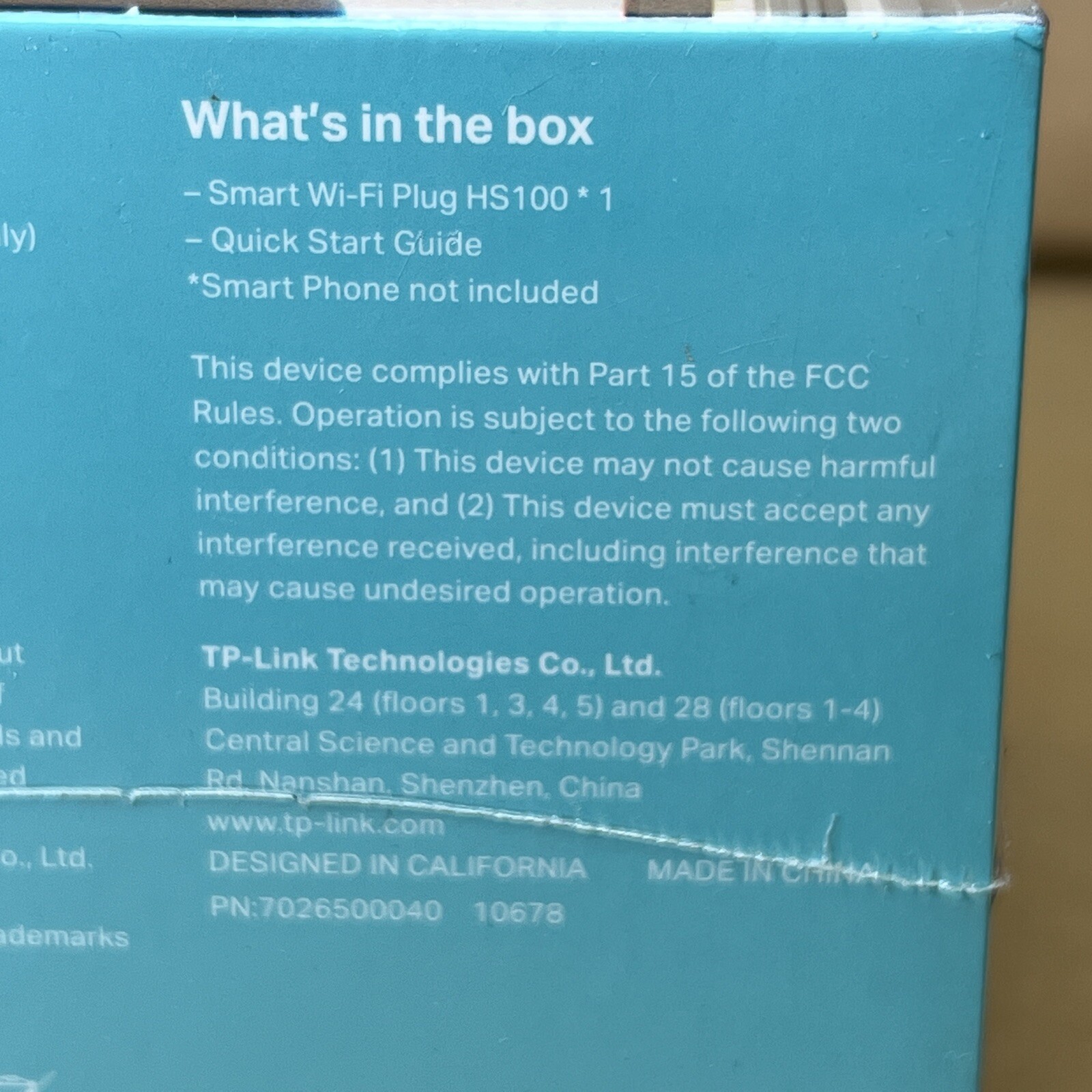 TP-Link HS100 Wi-Fi Smart Plug - NEW