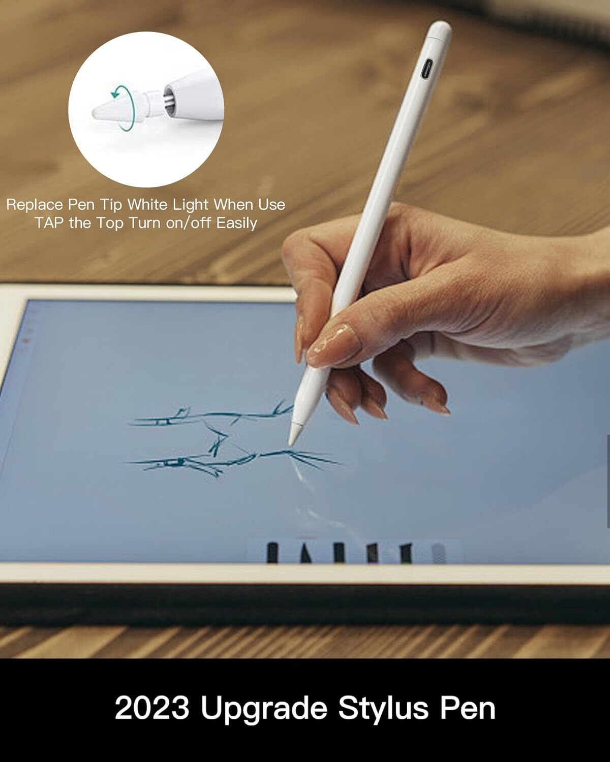 Ipad Pencil 1St Generation For Ipad 9Th&10th Generation With Palm Rejection, Til