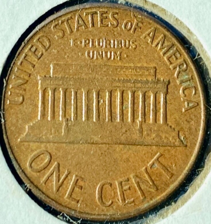 1961 D & 1960 D LINCOLN CENT LAMINATION OBVERSE