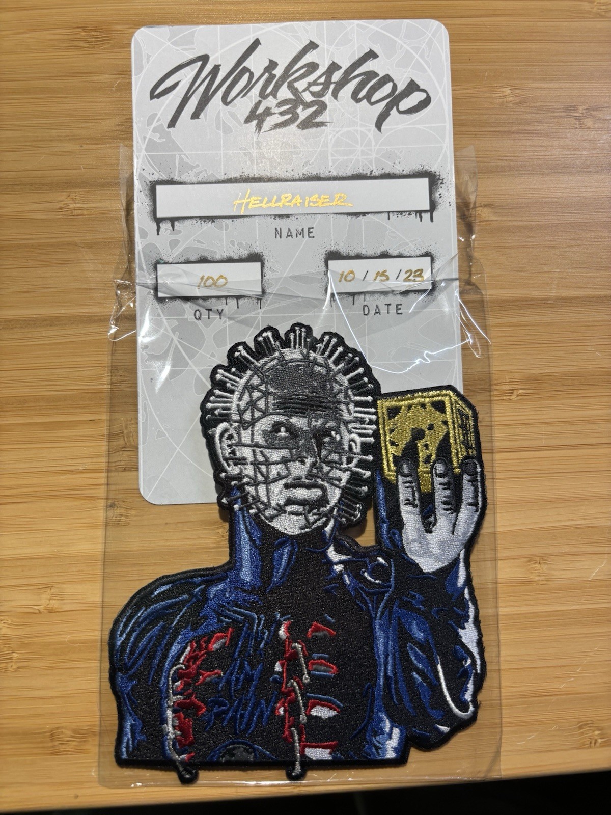 Workshop 432 Hellraiser Pinhead Morale Patch Limited To 100 Art Card Included
