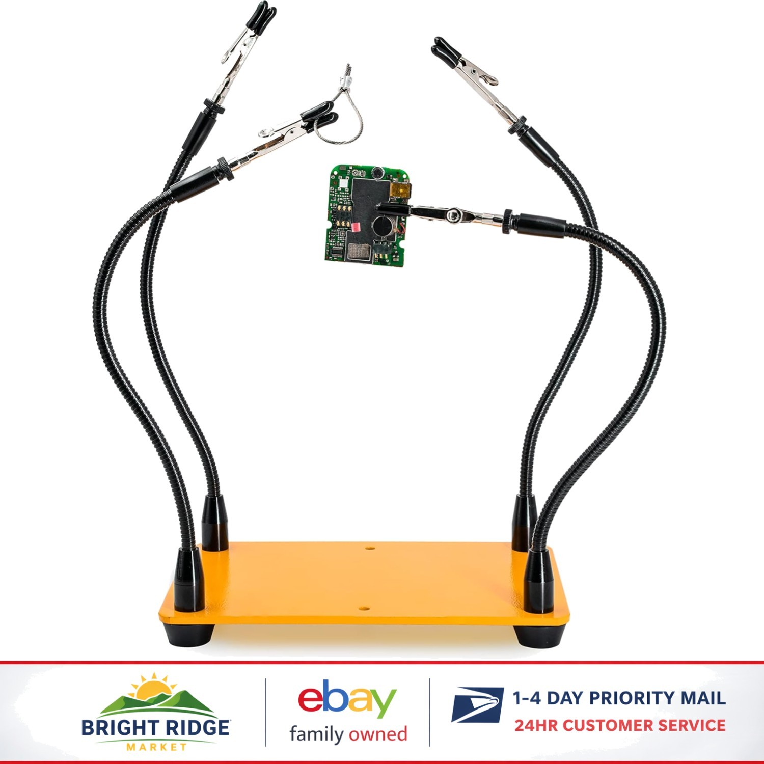 Precision Soldering Station with Four Adjustable Arms for Jewelry and Hobbies