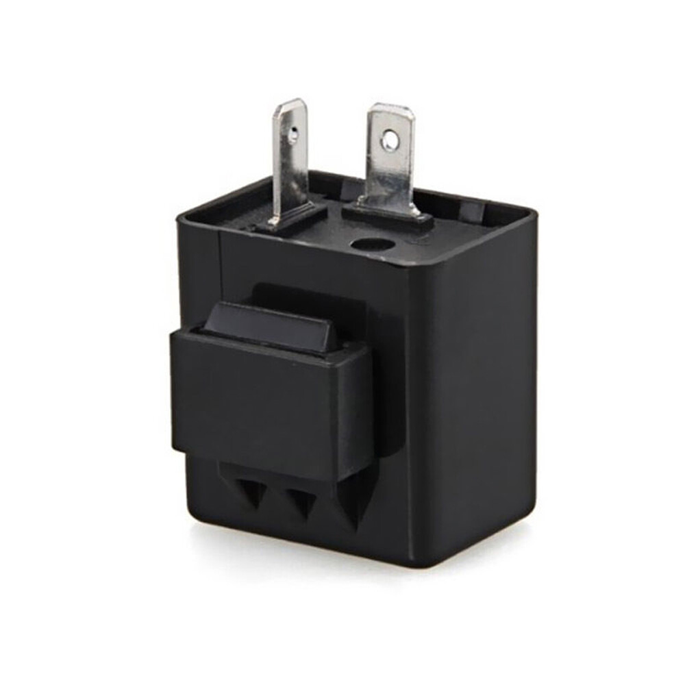 12V 2-Pin Motorcycle Blinker Adjustable LED Flasher Relay Turn Signal Indicator