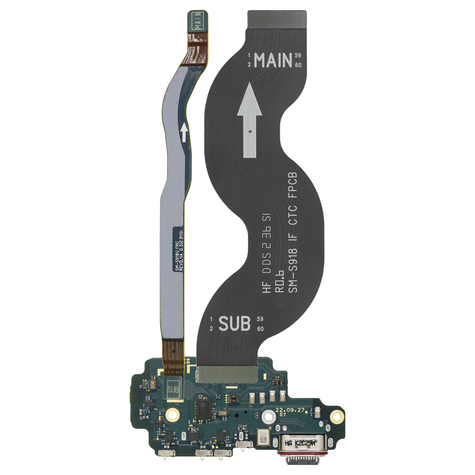 USB Charging Port Board Dock Flex Cable For Samsung Galaxy S23 Ultra S918U