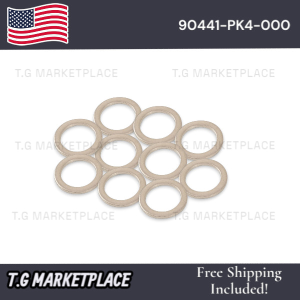 Set of 10 Transmission Filler Sealing 24mm Washers For Honda 90441-PK4-000