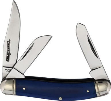 COLD STEEL GENTLEMAN'S STOCKMAN / 3.75" CLOSED / 3 BLADES (2.5"-2.1"-2") / 8CR1