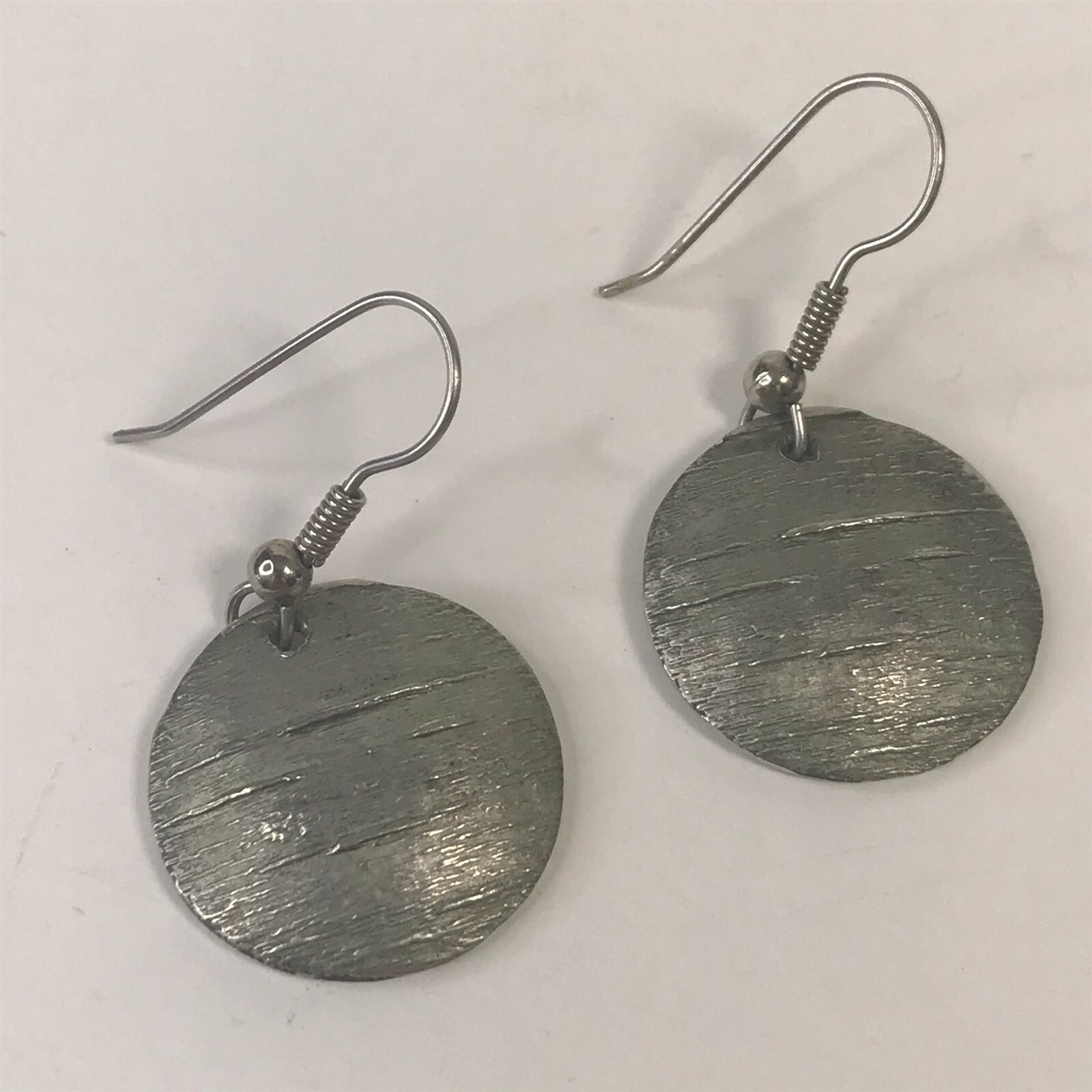Vintage Cloud Line Design Disk Drop Earrings Pierced Jewelry 1X2-39ebet