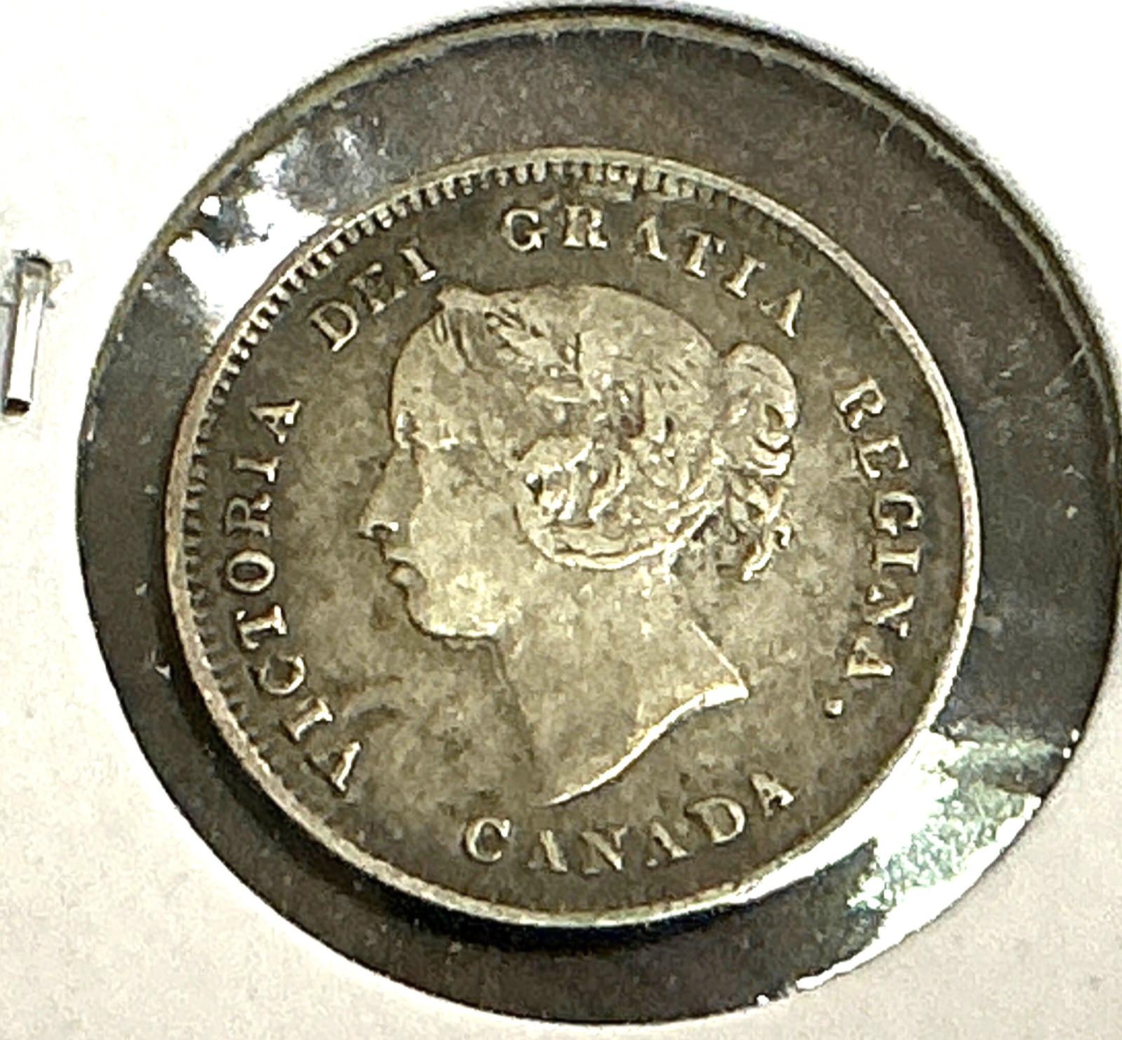 1888 Canada 5 Cent Silver, .925 Silver - VF.