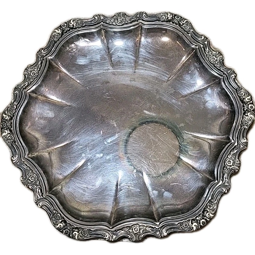 Countess International Silver Company Silverplate 12" Tray 6221 Heavy