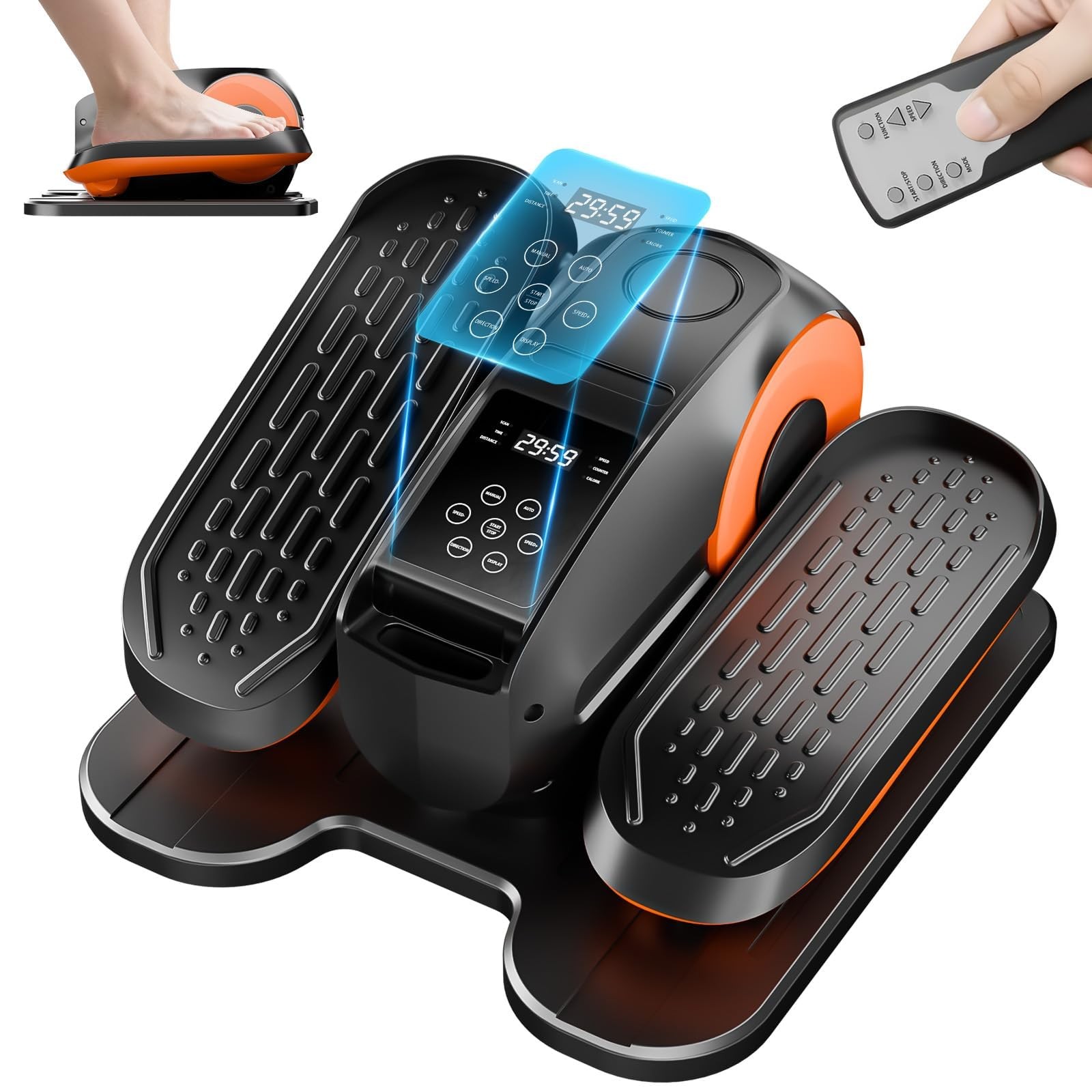 Under Desk Oval Exercise Machine Electric Oval Leg Exerciser Seen on TV 12 Sp...