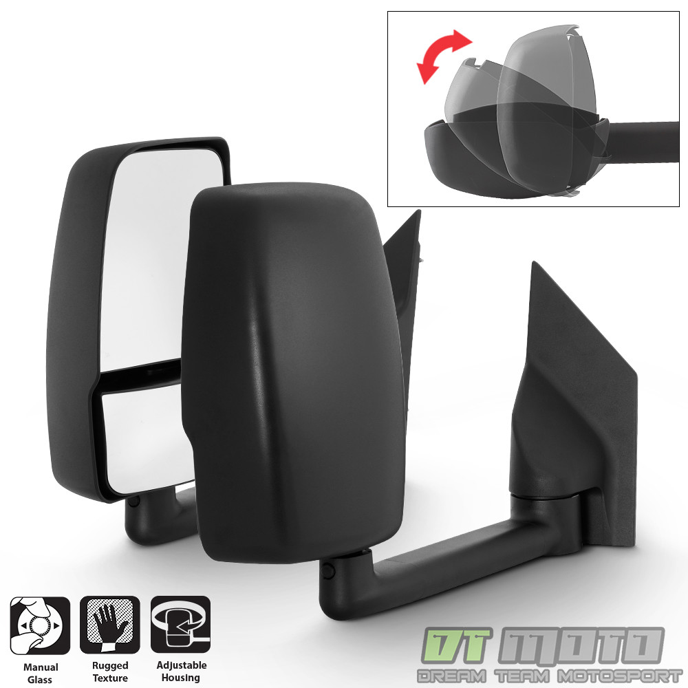 [LEFT+RIGHT] Pair 2003-2017 Chevy Express/GMC Savana Van Manual Tow Side Mirrors