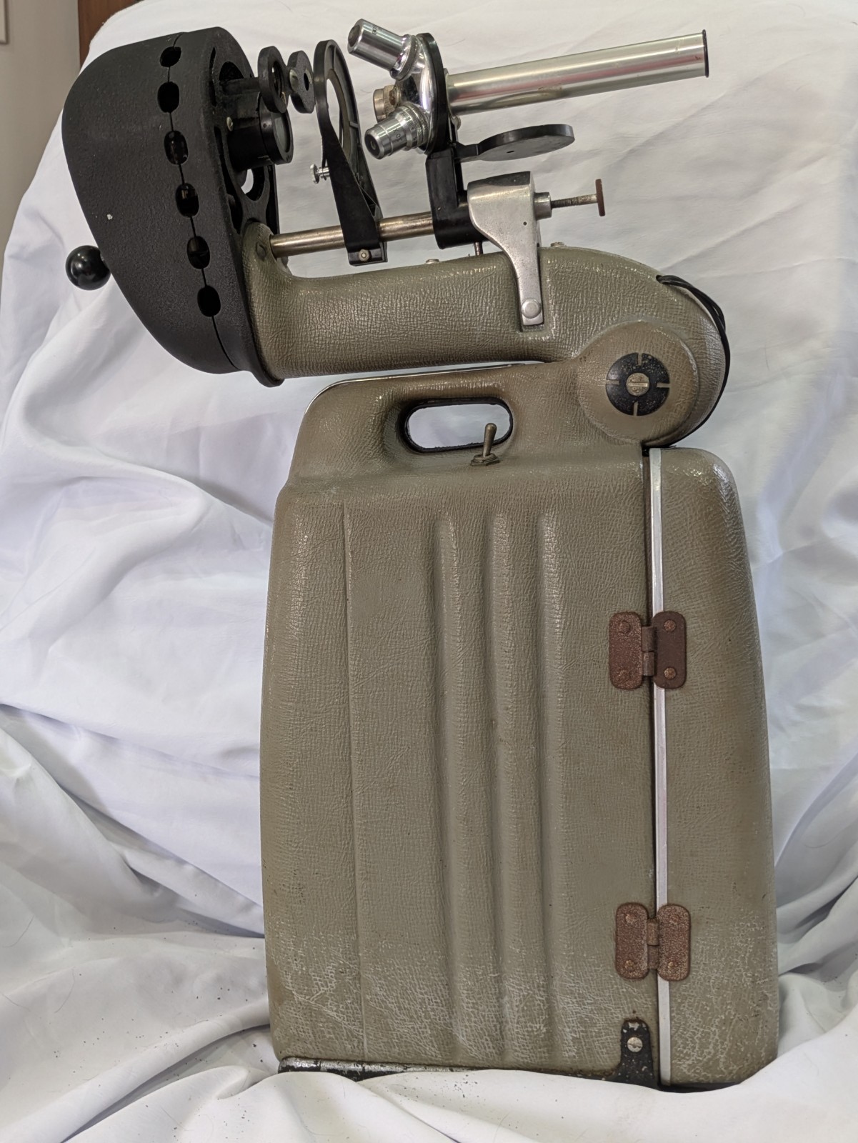 Vintage Bioscope Manufacturing Company Folding Microscope Model 60