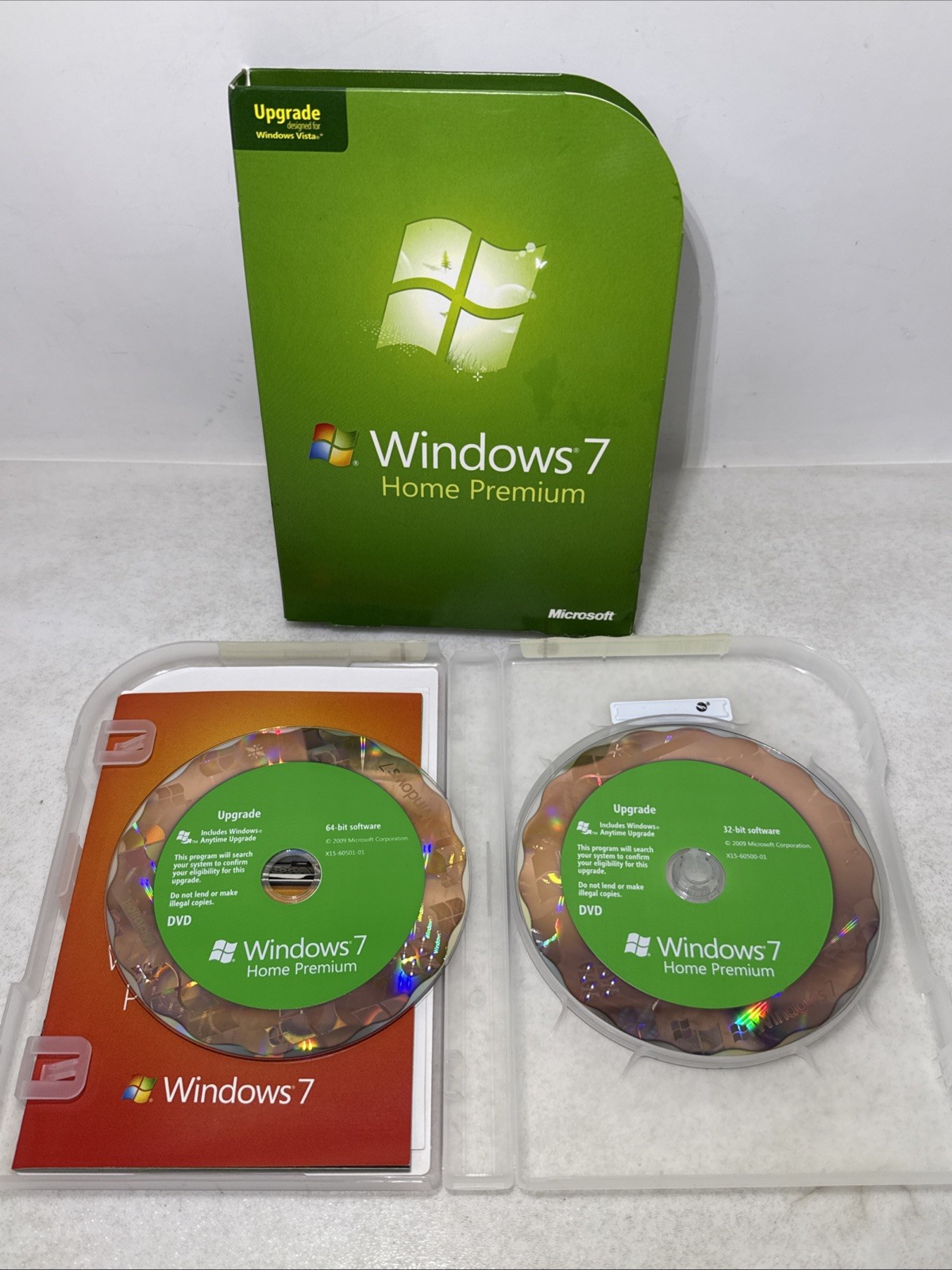 MICROSOFT WINDOWS 7 HOME PREMIUM 32-BIT AND 64 BIT WITH PRODUCT KEY