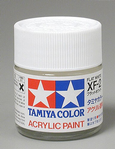 Tamiya Acrylic XF-2 Flat White 3/4 oz Paint Jar 81302