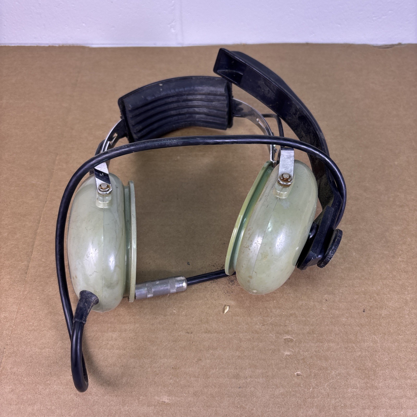 Vintage David Clark Aviation Headsets H5030 Untested MISSING RUBBER EAR PADS