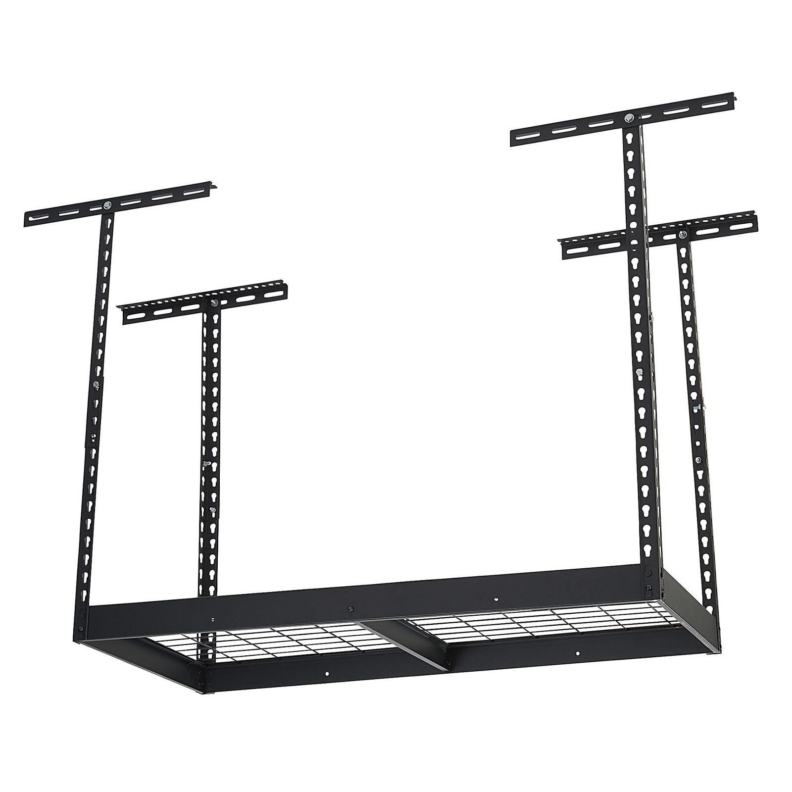 Klutch Garage Overhead Storage Rack, 48in.L x 24in.D, Adjustable 23in.–37in.H,