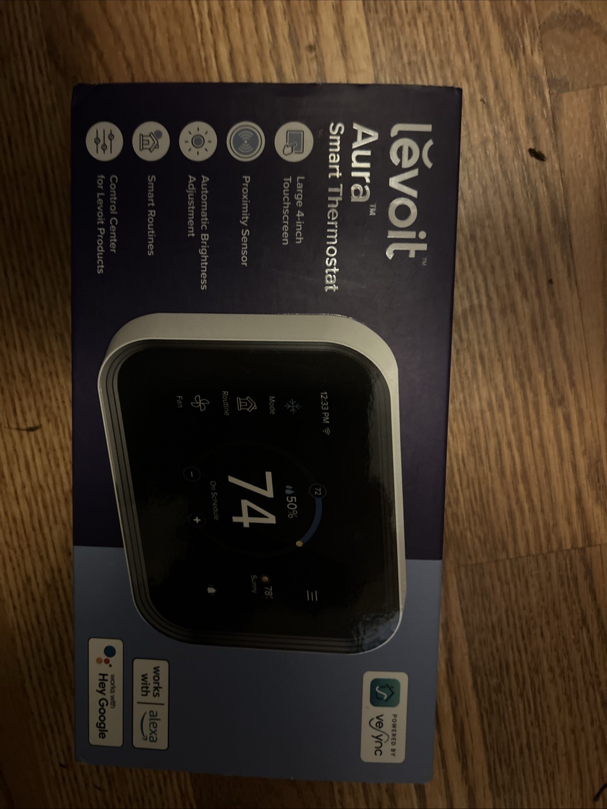 Levoit Aura White WiFi Programmable Digital Smart Sensor Thermostat