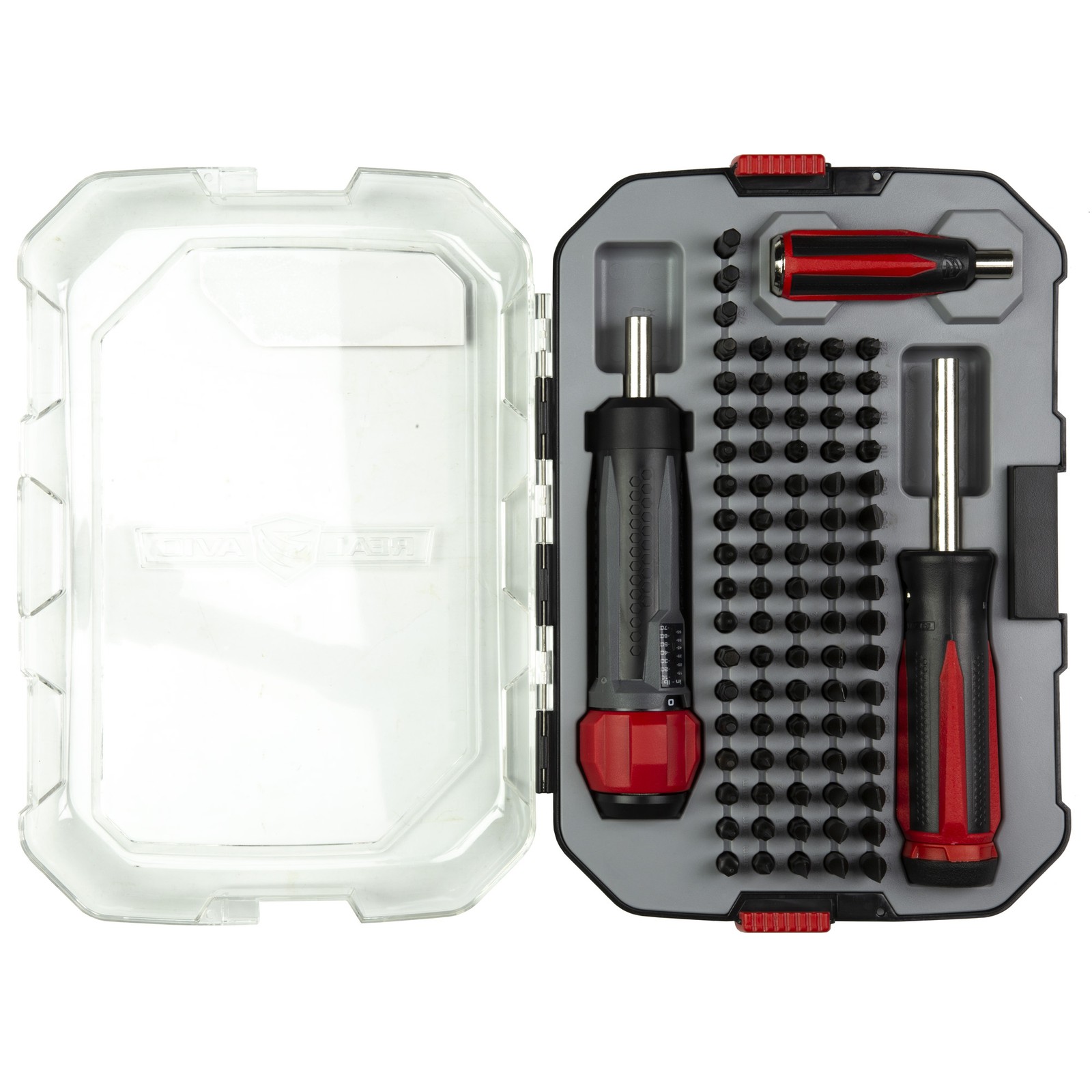 Real Avid Smart Torq & Driver, 83 Piece Screwdriver Set, Black Handle AVSTDMS