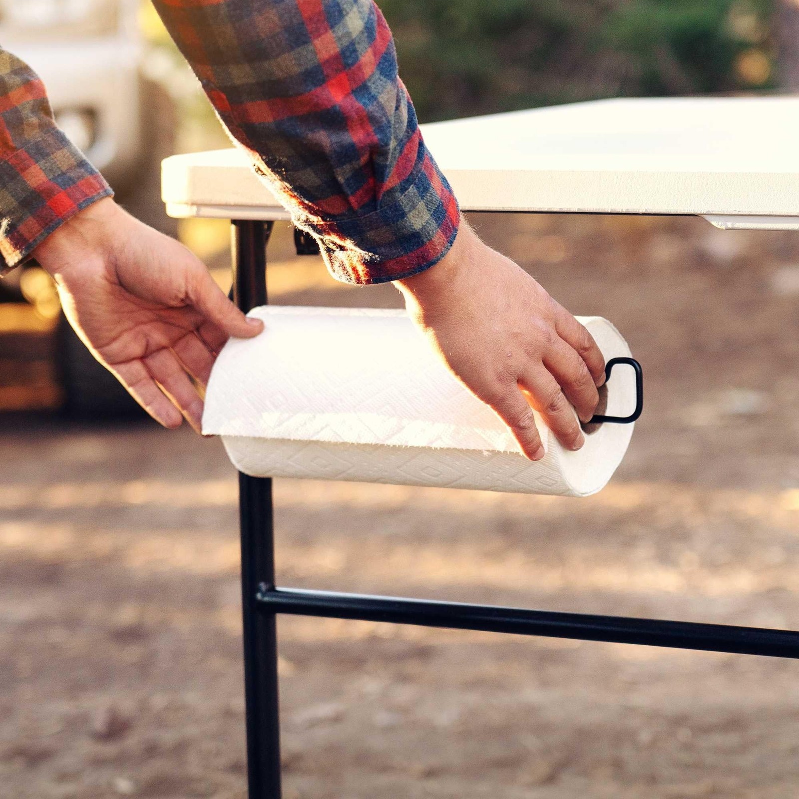 Lifetime Products 5-ft Fold-in-Half Camping Table, White, 280875