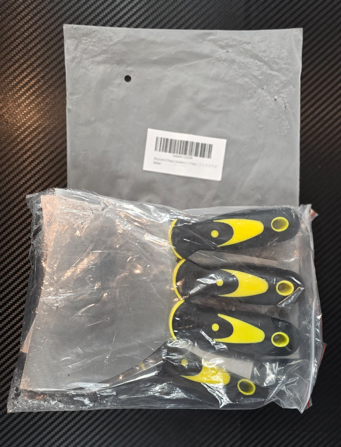 Nicunom 6 Pcs Stainless Steel Putty Knife Set 1.5" 2" 3" 4" 5" 6"  Yellow