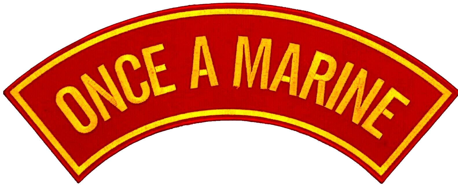 ONCE A MARINE MILITARY VETERAN MOTORCYCLE VEST 11" ROCKER PATCH BL-26