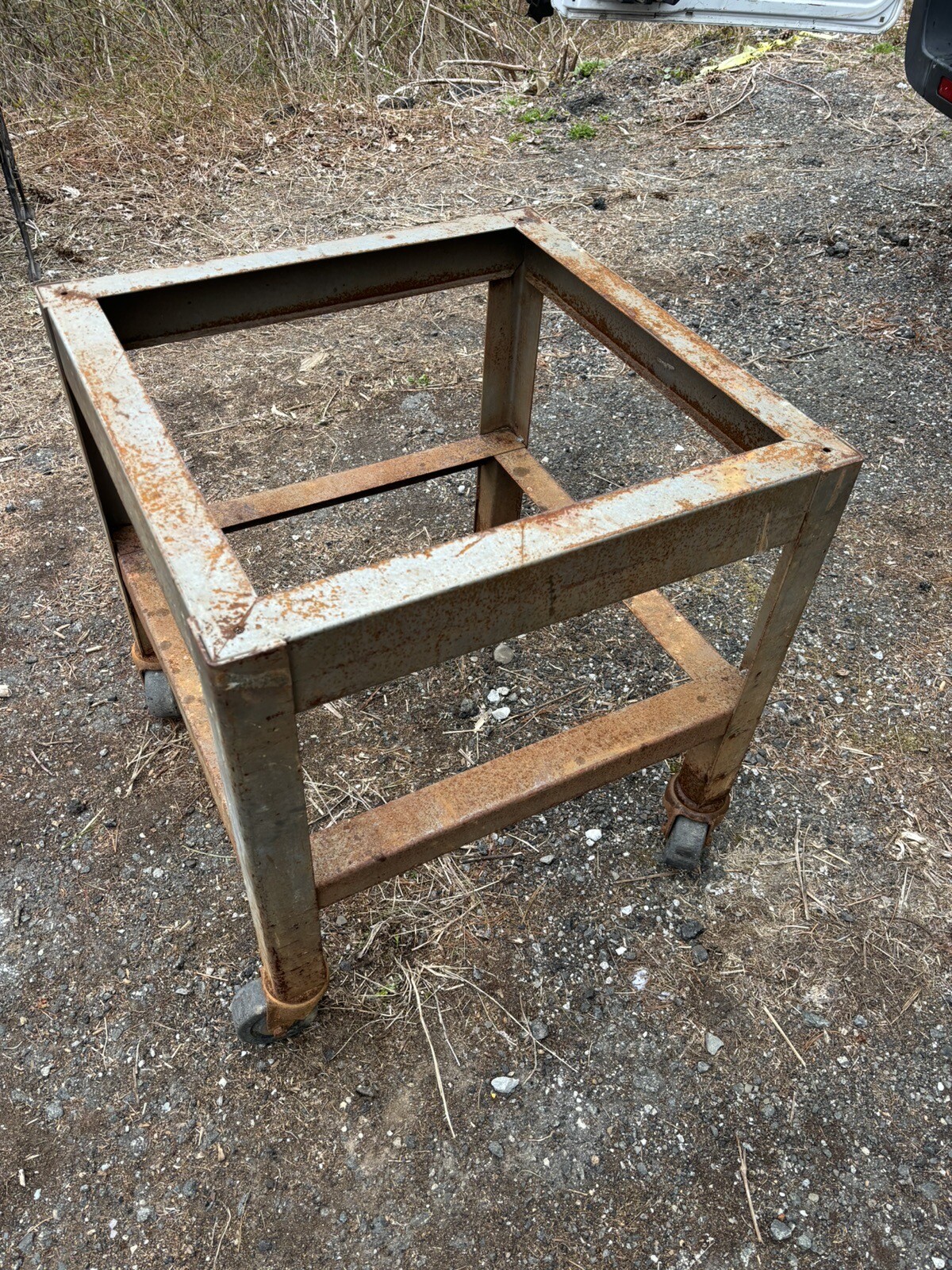 Steel Rolling Base Work Table Bench Garden Industrial Wheels