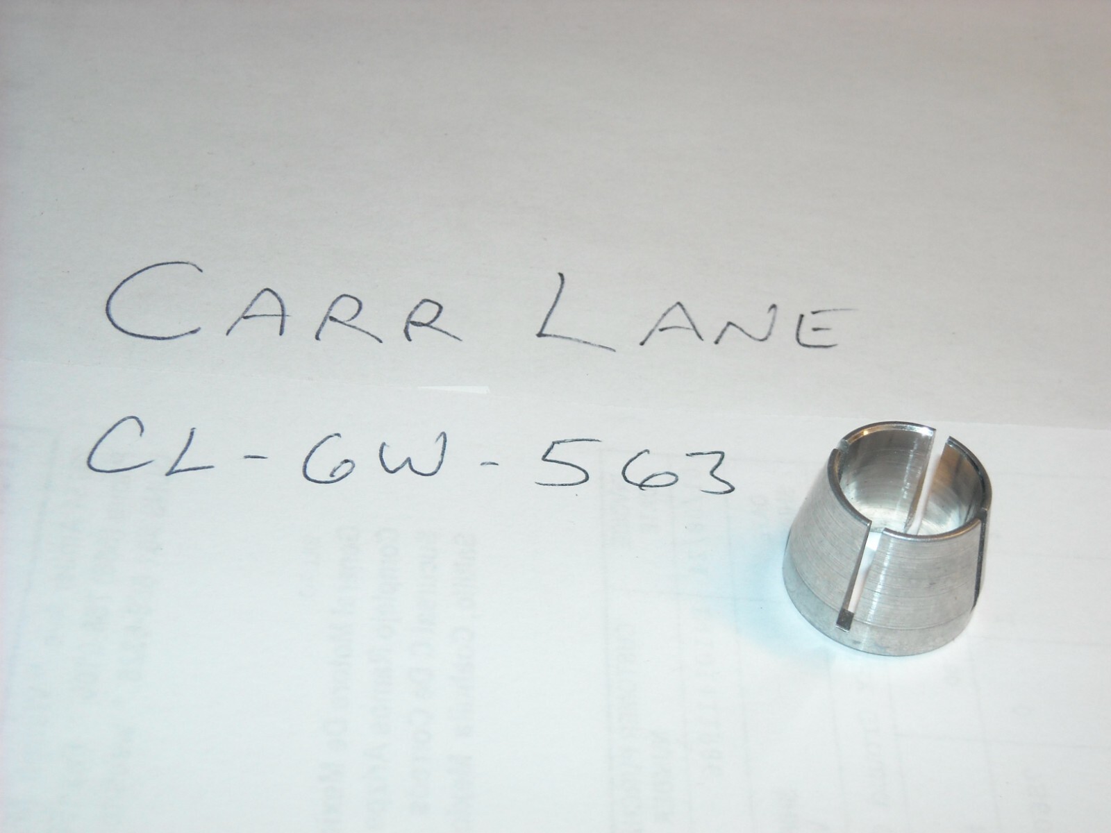 CL-6W-563, Carr Lane, Collet Bushing, New Old Stock