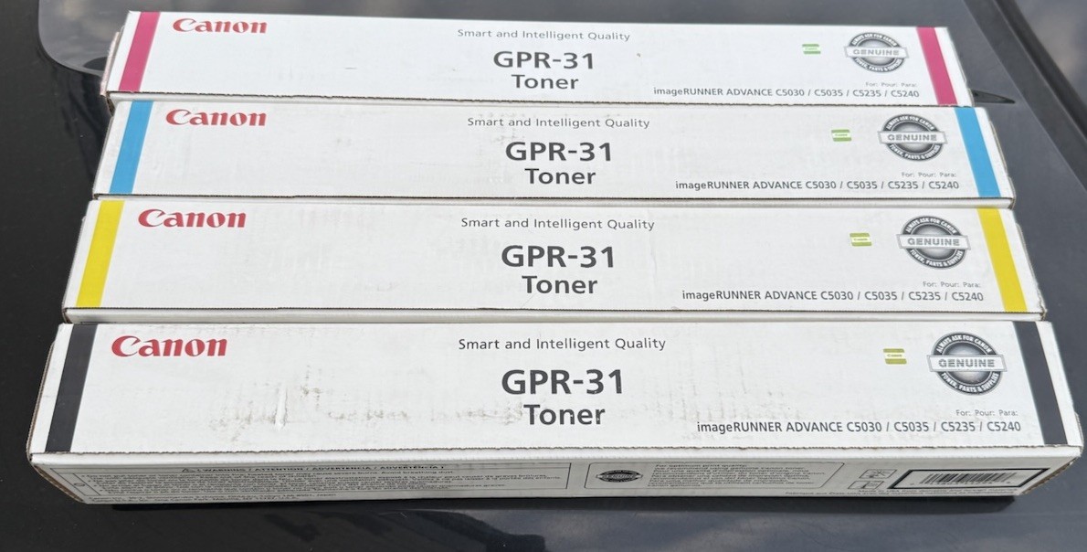Canon GPR-31 Toner Cartridge Set (OEM) Black. Cyan. Magenta. Yellow 🖤💙❤️💛