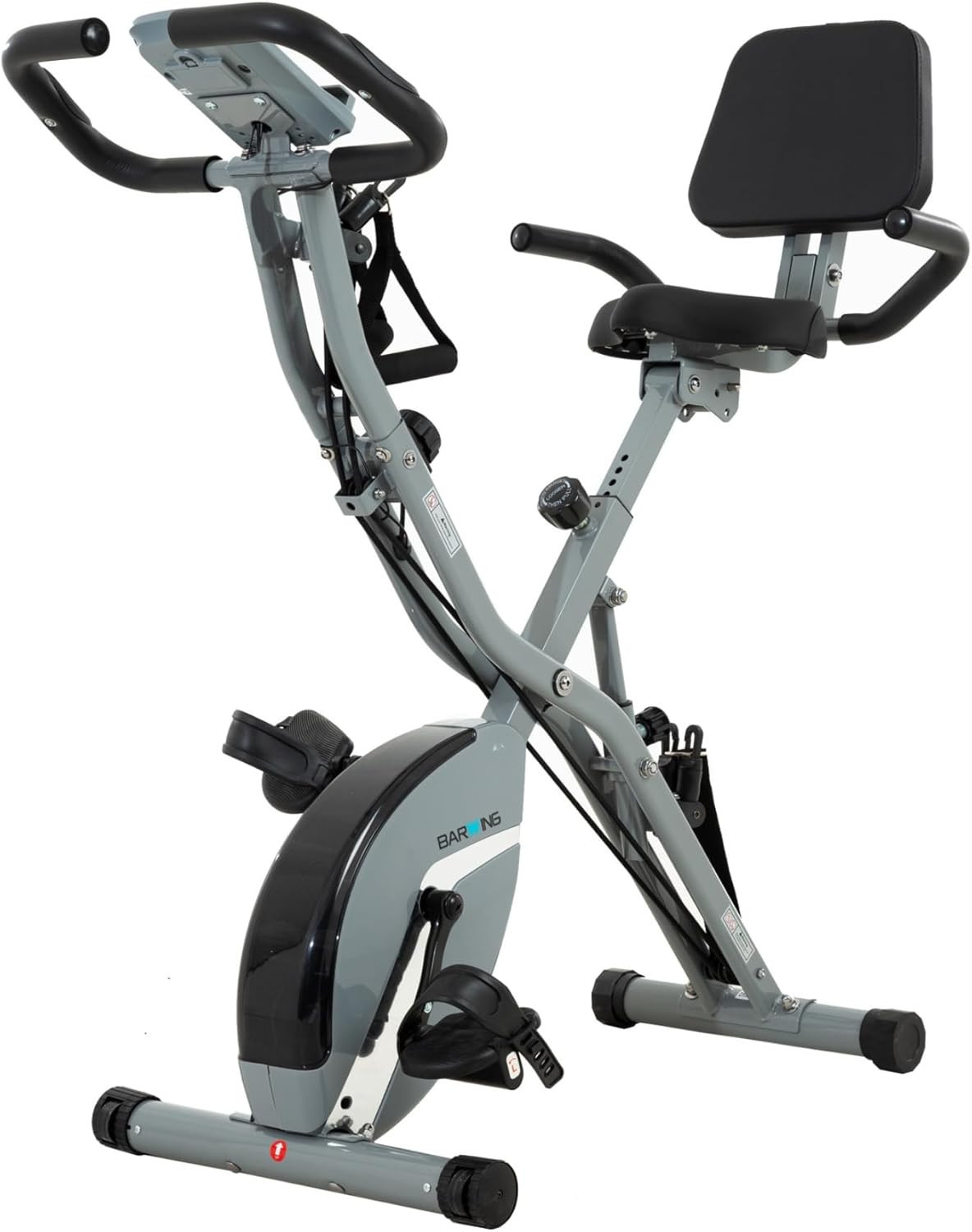 BARWING Stationary Exercise Bike for Home Workout, 5 in 1 Foldable Indoor Cyclin