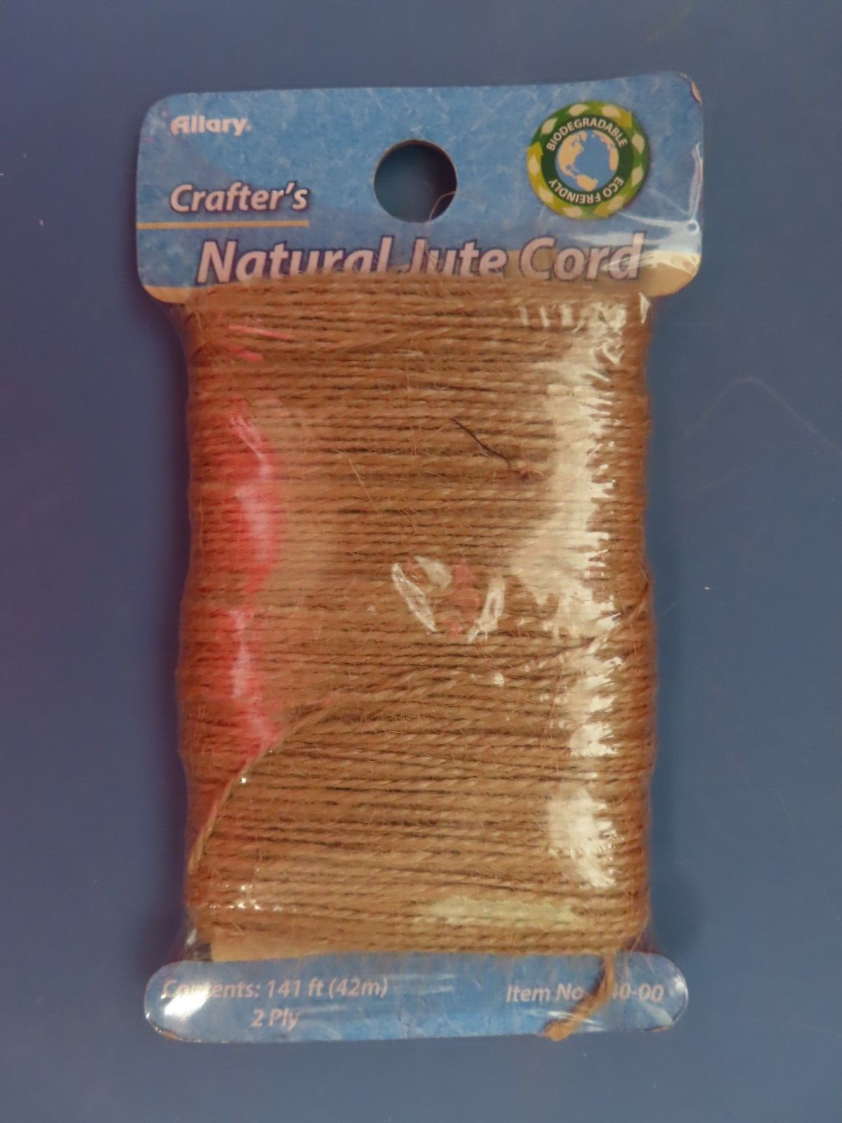 ALlary Crafter's Natural Jute Cord  2 ply  141 foot  # 640-00   NEW