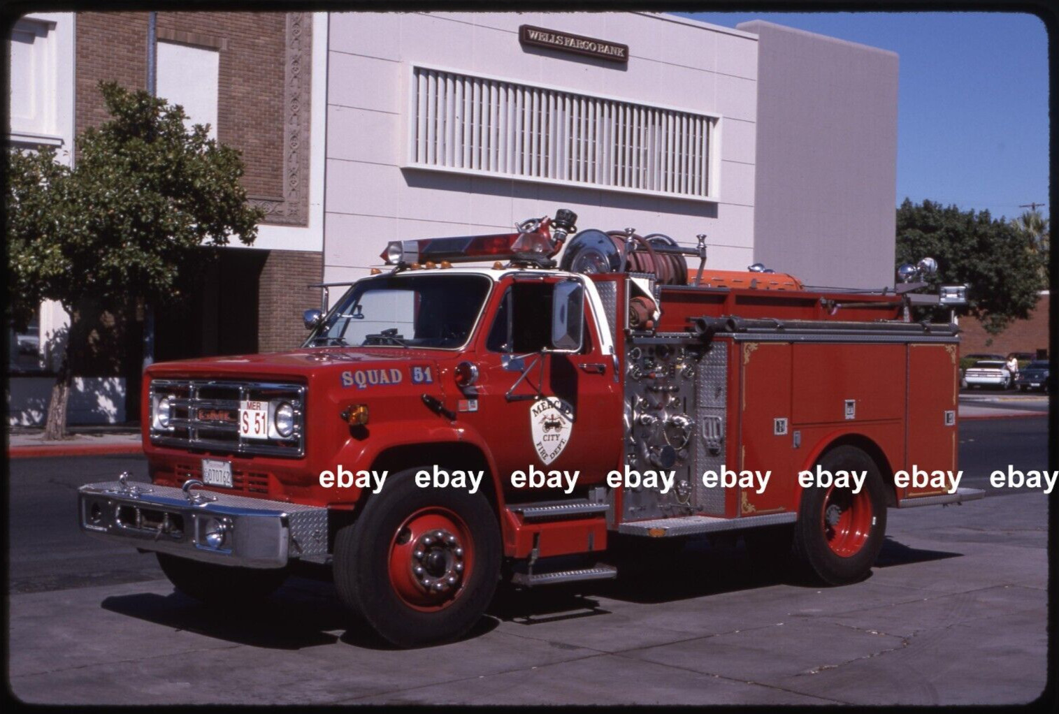 Merced CA 1985 GMC Beck pumper Fire Apparatus Slide